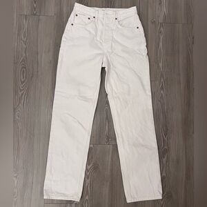 White high rise denim